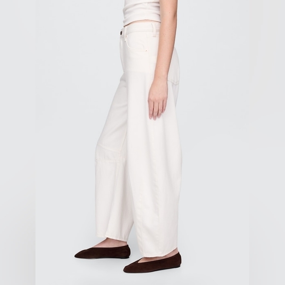 Gap High Rise UltraSoft Horseshoe Jeans New Off White 28p 6p - Picture 3 of 7